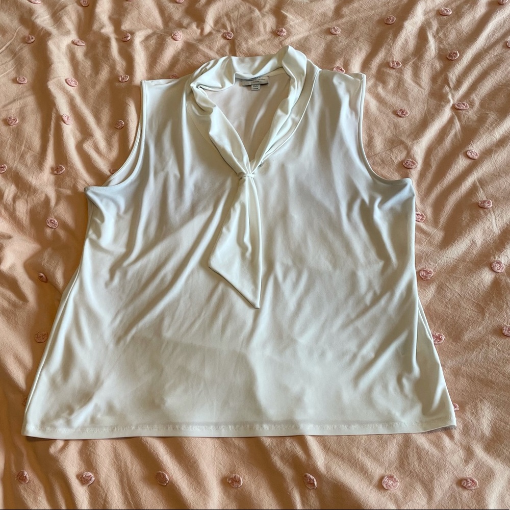 White Sleeveless Blouse